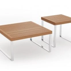 NewAge Products Monterey Teak Coffee Table And Side Table (Set Of 2)