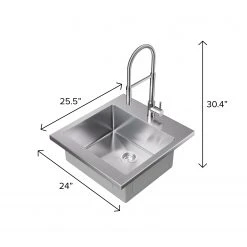 NewAge Products 24 In. Standard Sink With Flex Pull Down Faucet 25 NewAge Products 24 In. Standard Sink With Flex Pull Down Faucet