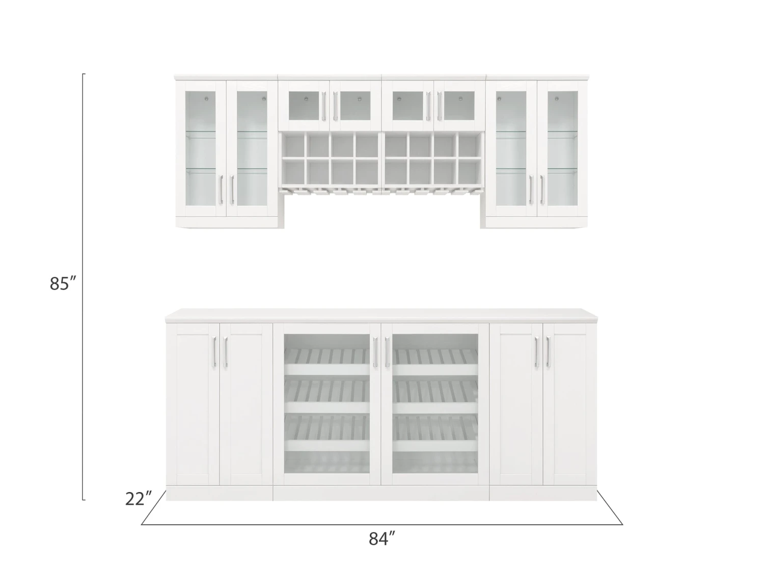 NewAge Products Home Bar 7 Piece Cabinet Set 3 NewAge Products Home Bar 7 Piece Cabinet Set