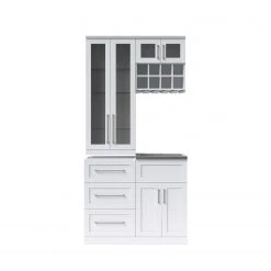 NewAge Products Home Wet Bar 5 Piece Cabinet Set - 21 Inch Home Bar Cabinets