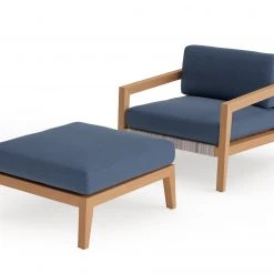 NewAge Products Lakeside Chat Chair With Ottoman Patio Furniture