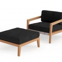 NewAge Products Lakeside Chat Chair With Ottoman Patio Furniture