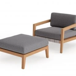 NewAge Products Lakeside Chat Chair With Ottoman Patio Furniture