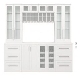 NewAge Products Home Bar Cabinets Home Bar 8 Piece Cabinet Set