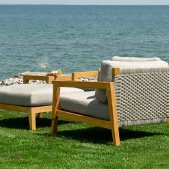 NewAge Products Lakeside Chat Chair With Ottoman Patio Furniture