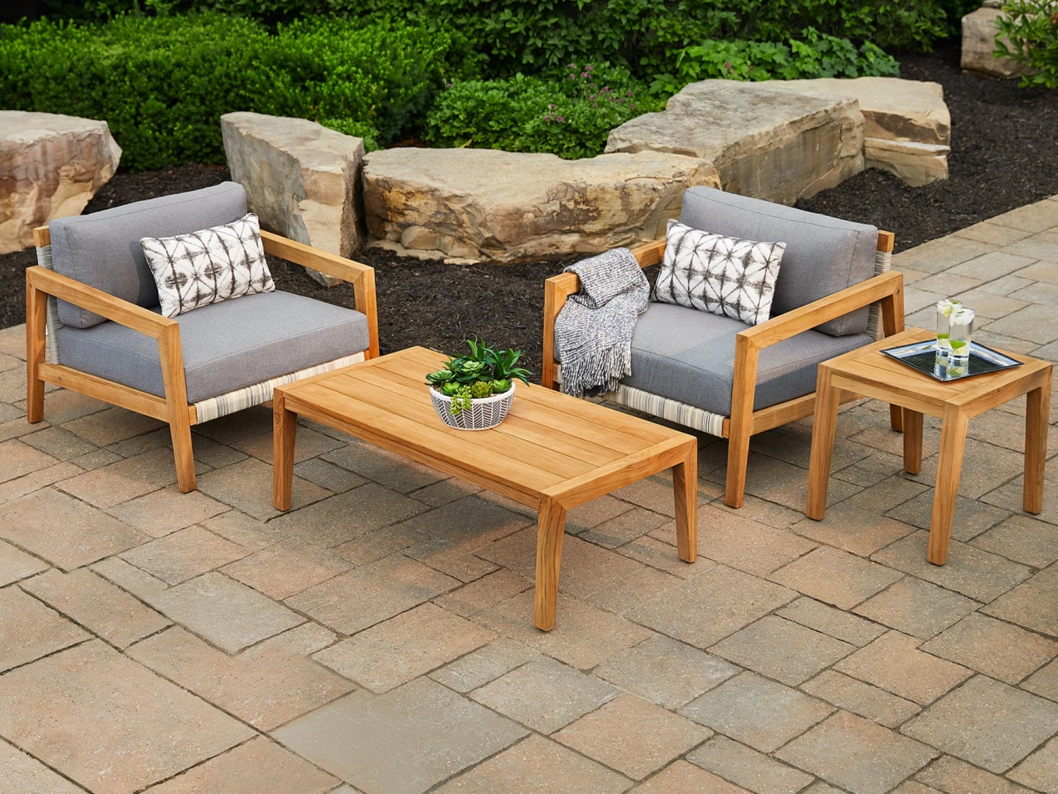 NewAge Products Patio Furniture Lakeside 3 Piece Set With Coffee Table 3 NewAge Products Patio Furniture Lakeside 3 Piece Set With Coffee Table