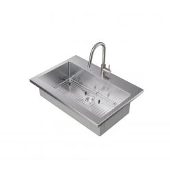 NewAge Products 36 In. Standard Sink With Classic Pull Down Faucet Shop Kitchen Sets