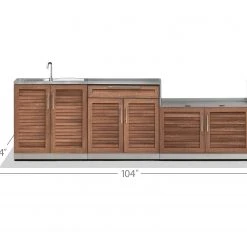 NewAge Products Outdoor Kitchen Stainless Steel 3 Piece Cabinet Set
