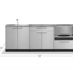 NewAge Products Outdoor Kitchen Stainless Steel 3 Piece Cabinet Set 22 NewAge Products Outdoor Kitchen Stainless Steel 3 Piece Cabinet Set
