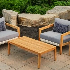 NewAge Products Patio Furniture Lakeside 6 Seater Chat Set With Coffee Table And Side Table