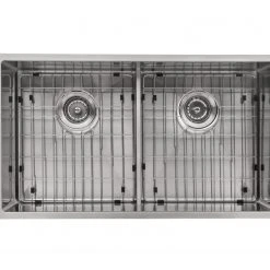 NewAge Products 30.35 In. Undermount Double Bowl Stainless Steel Sink With Flex Pull Down Faucet 31 NewAge Products 30.35 In. Undermount Double Bowl Stainless Steel Sink With Flex Pull Down Faucet