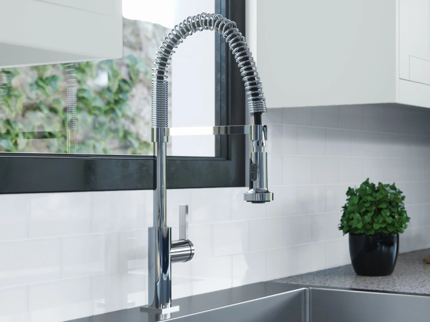 NewAge Products 19 In. Overmount Single Bowl Stainless Steel Sink With Coiled Pull Down Faucet Shop Kitchen Sets 12 NewAge Products 19 In. Overmount Single Bowl Stainless Steel Sink With Coiled Pull Down Faucet Shop Kitchen Sets