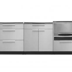 NewAge Products Outdoor Kitchen Stainless Steel 3 Piece Cabinet Set