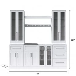NewAge Products Home Wet Bar 9 Piece Cabinet Set - 21 Inch