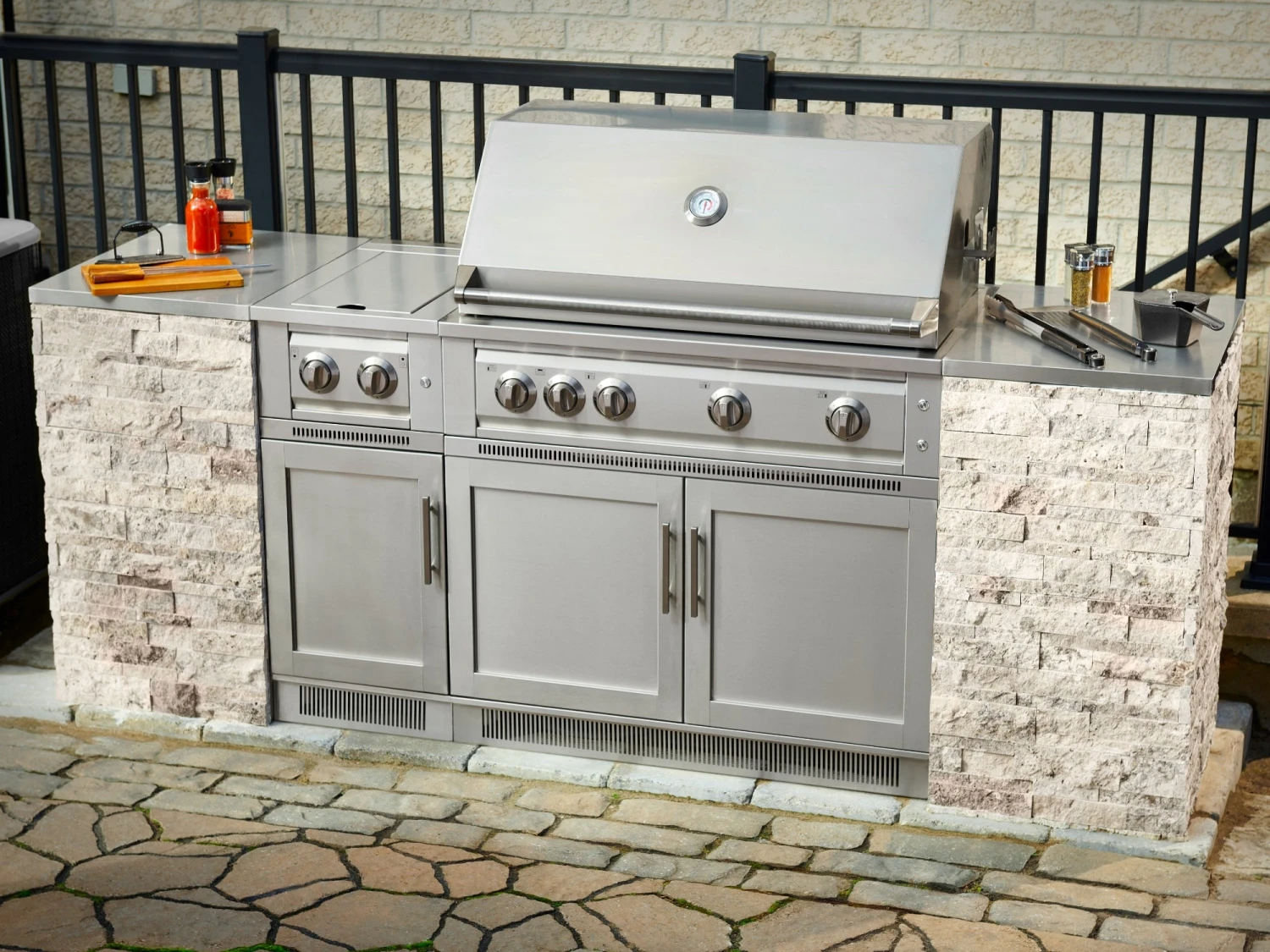 NewAge Products Outdoor Kitchen Island Outdoor Kitchen Signature Series 6 Piece Cabinet Set With Grill 36 NewAge Products Outdoor Kitchen Island Outdoor Kitchen Signature Series 6 Piece Cabinet Set With Grill