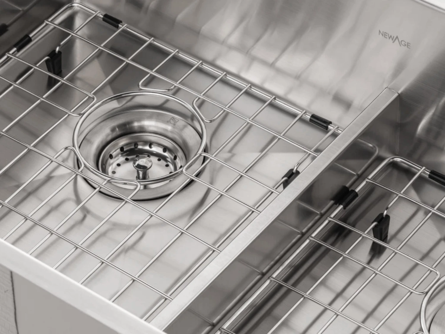 NewAge Products 30.35 In. Undermount Double Bowl Stainless Steel Sink With Flex Pull Down Faucet 13 NewAge Products 30.35 In. Undermount Double Bowl Stainless Steel Sink With Flex Pull Down Faucet