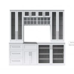 NewAge Products Home Bar 8 Piece Cabinet Set - 21 Inch