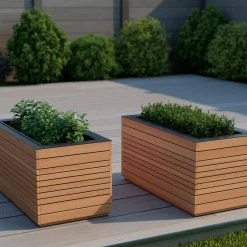 NewAge Products Rhodes Rectangular Planter (Set Of 2) Planter Boxes