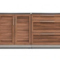 NewAge Products Outdoor Kitchen Stainless Steel 2 Piece Cabinet Set