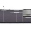 NewAge Products Outdoor Kitchen Aluminum 3 Piece Cabinet Set