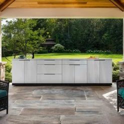 NewAge Products Outdoor Kitchen Stainless Steel 3 Piece Cabinet Set