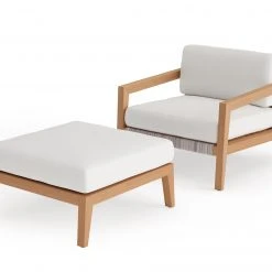 NewAge Products Lakeside Chat Chair With Ottoman Patio Furniture