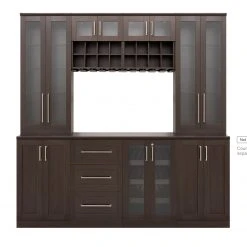 NewAge Products Home Bar 8 Piece Cabinet Set Home Bar Cabinets