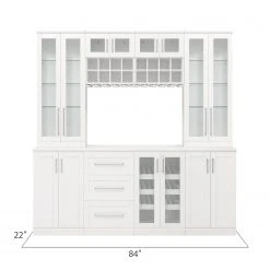 NewAge Products Home Bar 8 Piece Cabinet Set Home Bar Cabinets