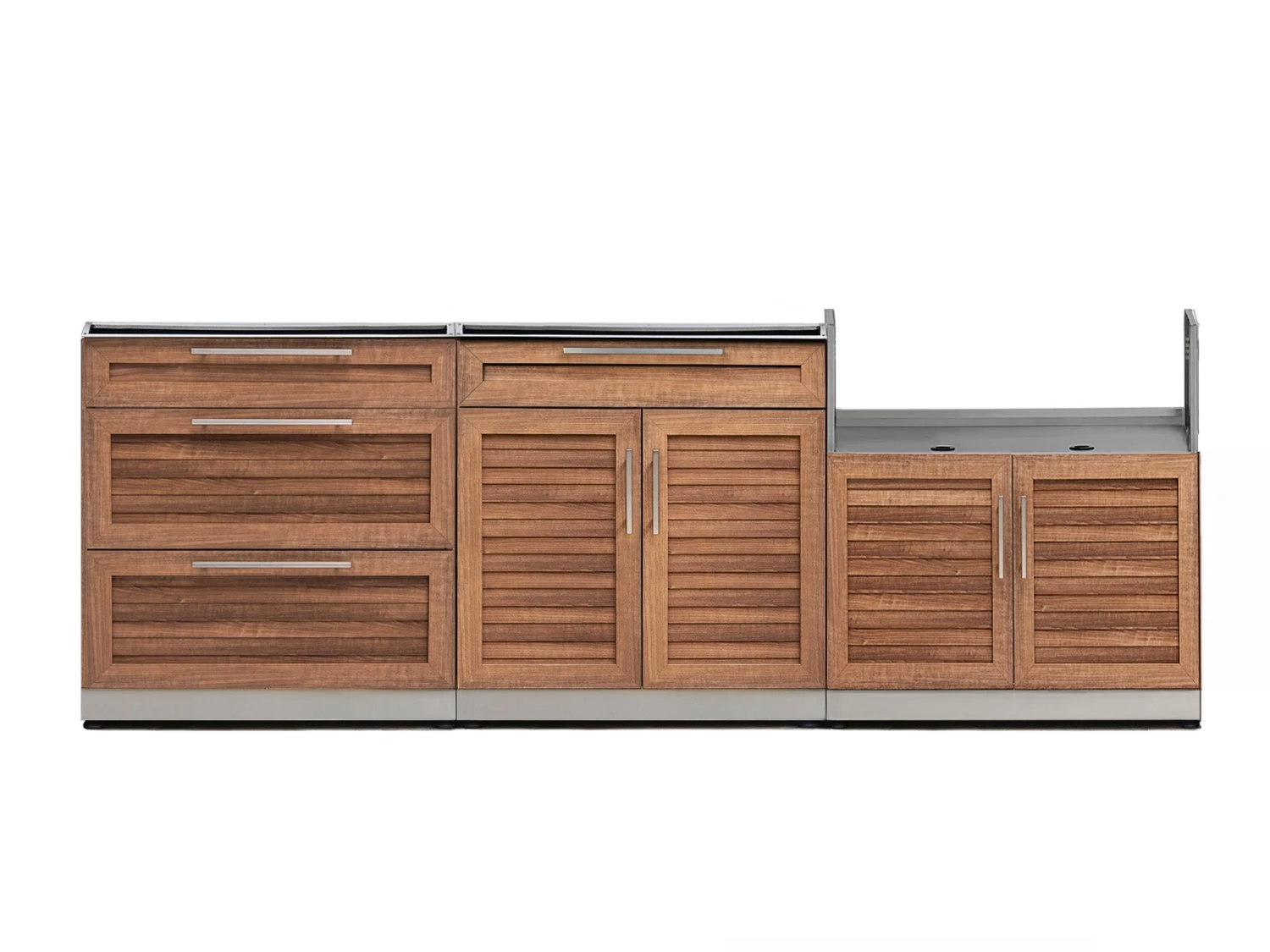 NewAge Products Outdoor Kitchen Stainless Steel 3 Piece Cabinet Set 13 NewAge Products Outdoor Kitchen Stainless Steel 3 Piece Cabinet Set