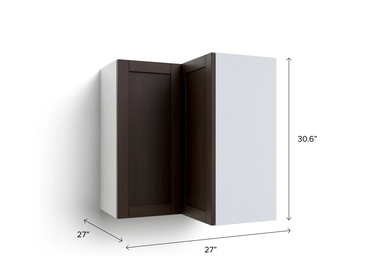 NewAge Products Home Corner Wall Cabinet - 27 Inch 24 NewAge Products Home Corner Wall Cabinet - 27 Inch