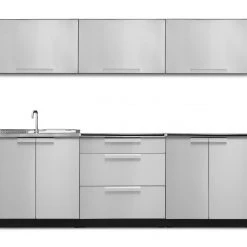 NewAge Products Outdoor Kitchen Stainless Steel 6 Piece Cabinet Set