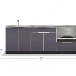 NewAge Products Outdoor Kitchen Aluminum 3 Piece Cabinet Set 16 NewAge Products Outdoor Kitchen Aluminum 3 Piece Cabinet Set
