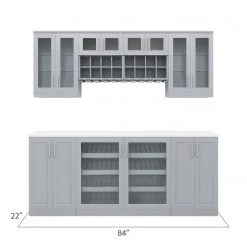 NewAge Products Home Bar 7 Piece Cabinet Set 35 NewAge Products Home Bar 7 Piece Cabinet Set