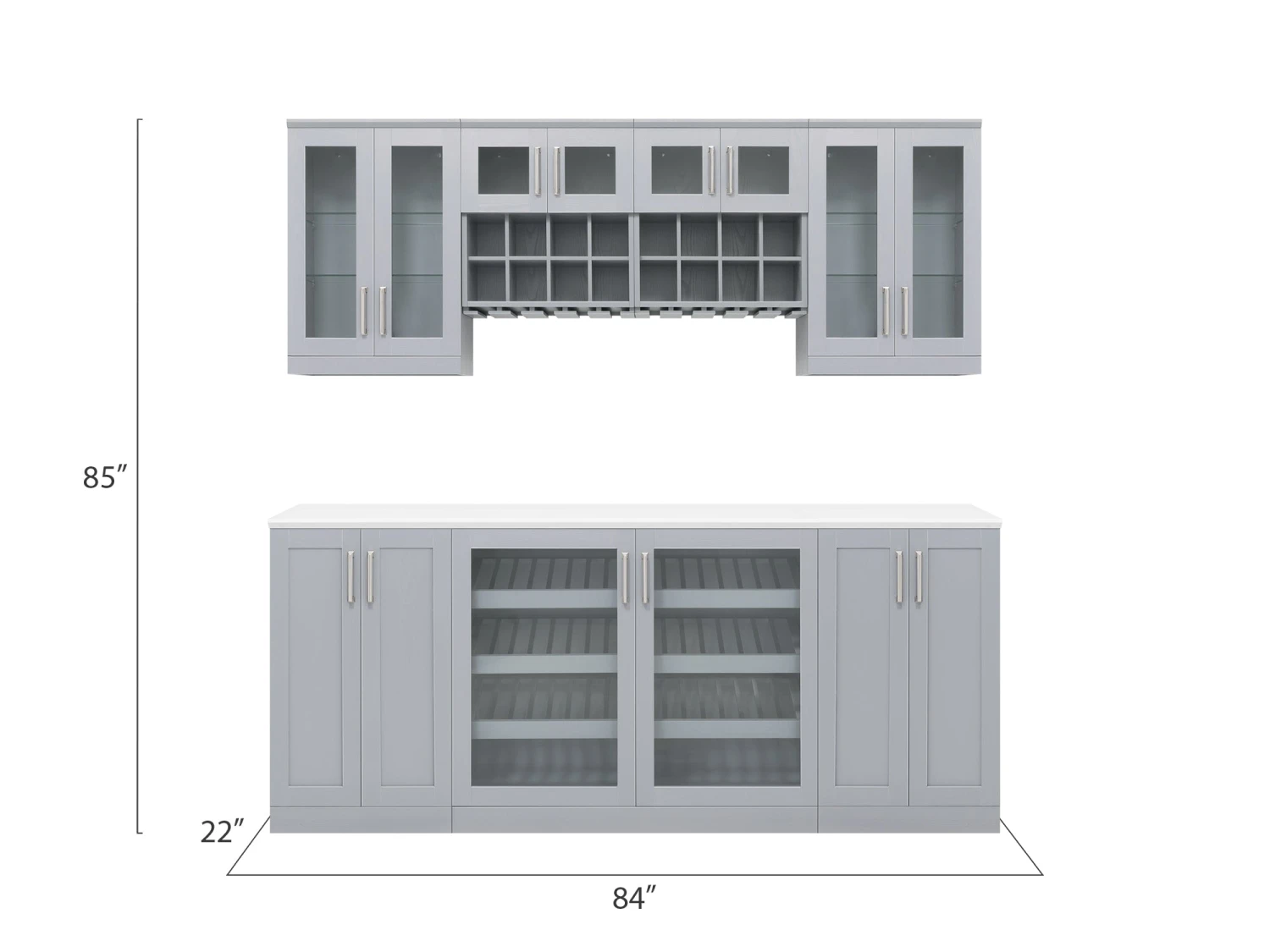 NewAge Products Home Bar 7 Piece Cabinet Set 11 NewAge Products Home Bar 7 Piece Cabinet Set