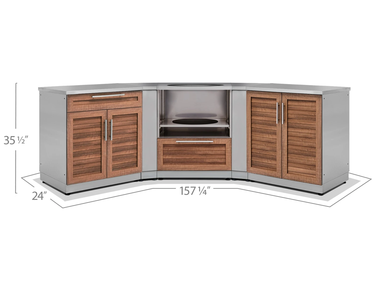 NewAge Products Outdoor Kitchen Stainless Steel 5 Piece Cabinet Set 16 NewAge Products Outdoor Kitchen Stainless Steel 5 Piece Cabinet Set