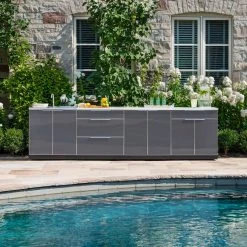 NewAge Products Outdoor Kitchen Aluminum 5 Piece Cabinet Set