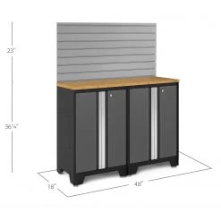 NewAge Products Bold Series Gray 3 Piece Set Garage Storage