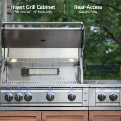 NewAge Products Outdoor Kitchen Stainless Steel 3 Piece Cabinet Set 46 NewAge Products Outdoor Kitchen Stainless Steel 3 Piece Cabinet Set