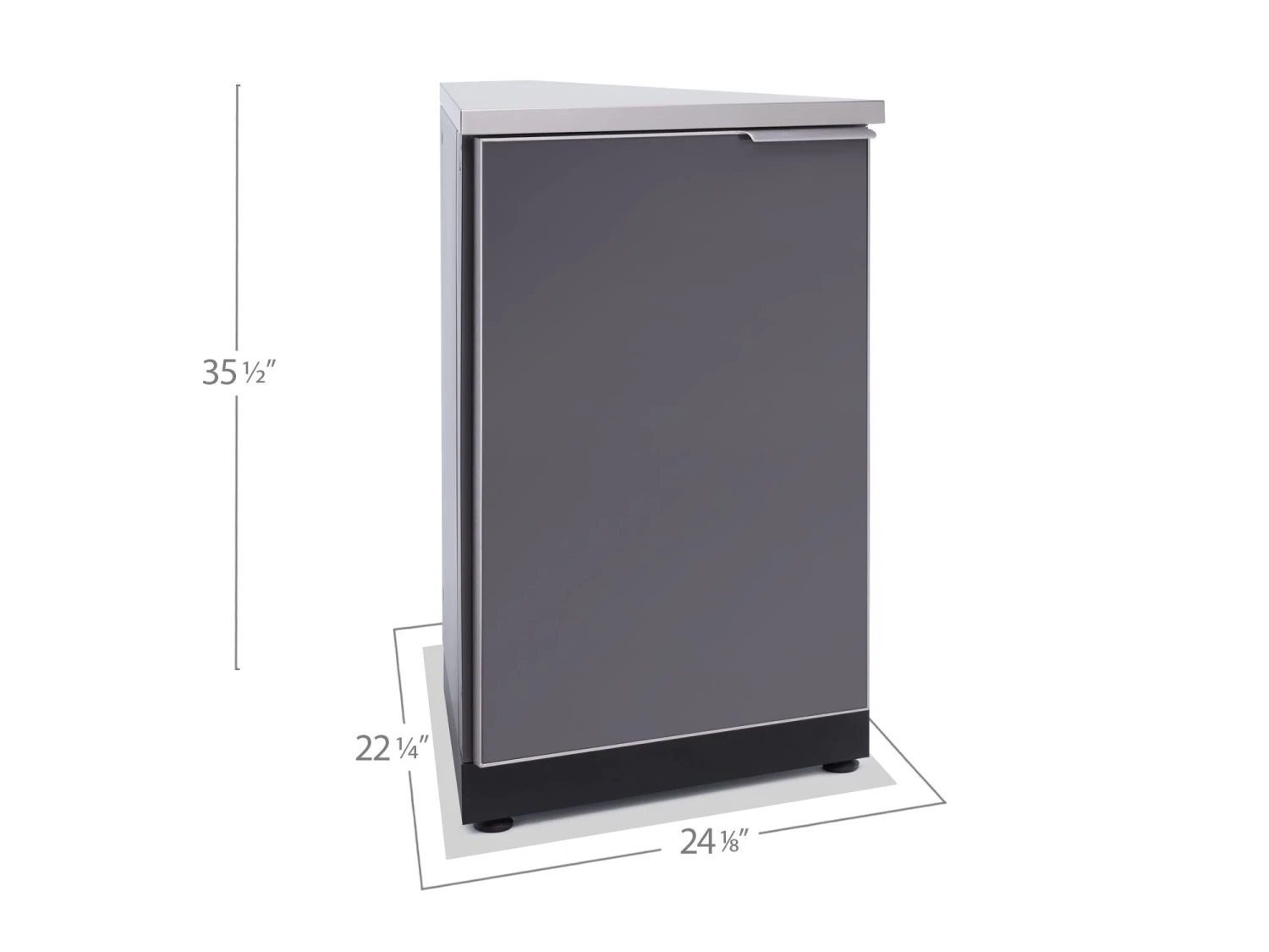 NewAge Products Outdoor Kitchen Aluminum 45 Degree Corner Cabinet - Slate Gray 4 NewAge Products Outdoor Kitchen Aluminum 45 Degree Corner Cabinet - Slate Gray
