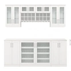 NewAge Products Home Bar 7 Piece Cabinet Set