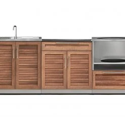 NewAge Products Outdoor Kitchen Stainless Steel 3 Piece Cabinet Set