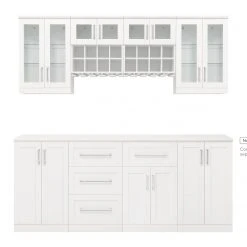 NewAge Products Home Bar Cabinets Home Bar 8 Piece Cabinet Set