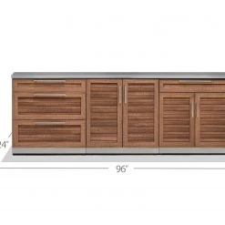 NewAge Products Outdoor Kitchen Stainless Steel 3 Piece Cabinet Set