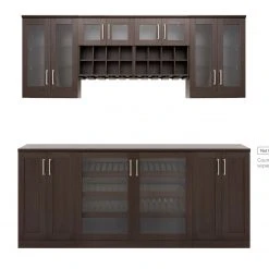 NewAge Products Home Bar 7 Piece Cabinet Set 42 NewAge Products Home Bar 7 Piece Cabinet Set