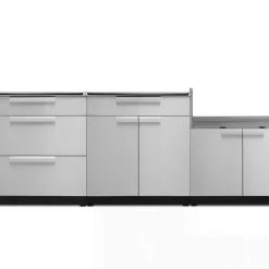 NewAge Products Outdoor Kitchen Stainless Steel 3 Piece Cabinet Set