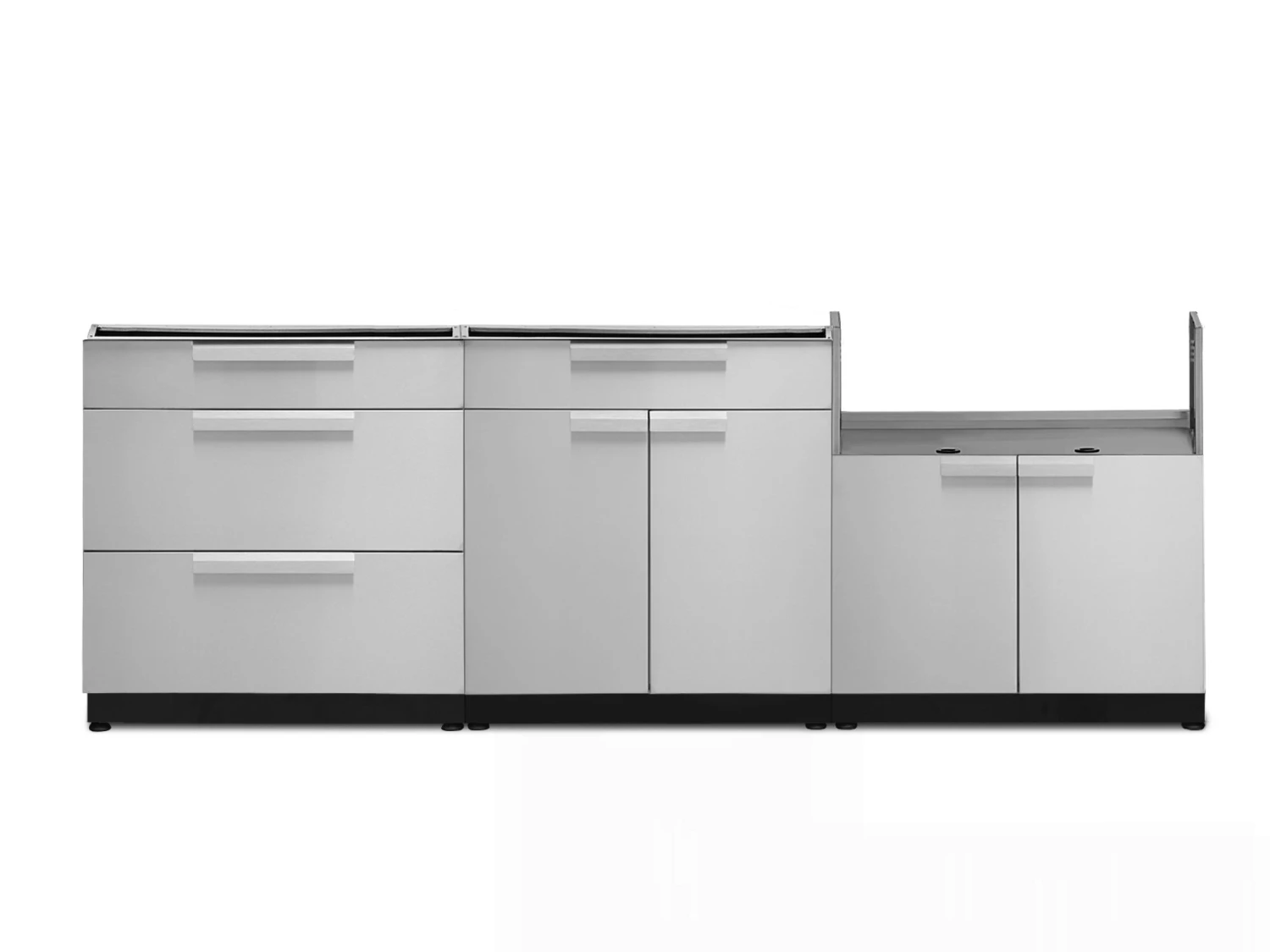 NewAge Products Outdoor Kitchen Stainless Steel 3 Piece Cabinet Set 1 NewAge Products Outdoor Kitchen Stainless Steel 3 Piece Cabinet Set