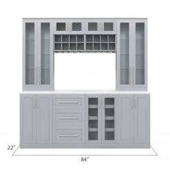 NewAge Products Home Bar 8 Piece Cabinet Set Home Bar Cabinets