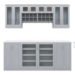 NewAge Products Home Bar 7 Piece Cabinet Set 33 NewAge Products Home Bar 7 Piece Cabinet Set