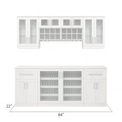 NewAge Products Home Bar 7 Piece Cabinet Set