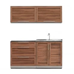 NewAge Products Outdoor Kitchen Stainless Steel 4 Piece Cabinet Set